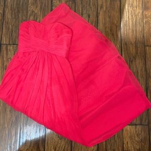 CHERRY RED STRAPLESS DRESS